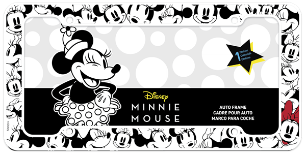 mimi！+ガード加工 Disney Minnie Mouse Expressions Plastic Frame – My Cool Car Stuff