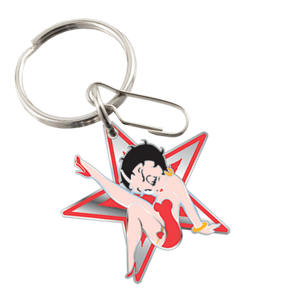Betty Boop Star Enamel Key Chain