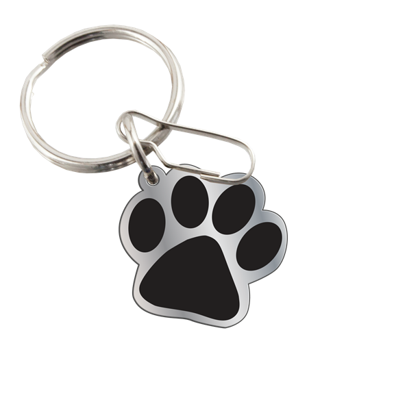 PlastiColor Dog Paw Key Chain