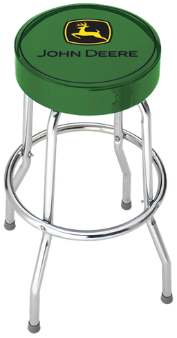 John Deere Green Top Garage Stool