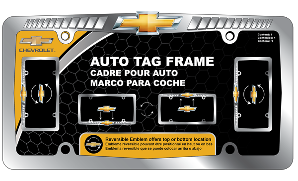 Chevrolet Reversible Logo Chrome Frame