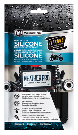WeatherPro Motorcycle Black Silicone Frame