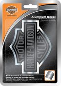 Harley-Davidson Gray Bar & Shield Aluminum Decal