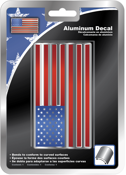 Chroma American Flag Aluminum Decal