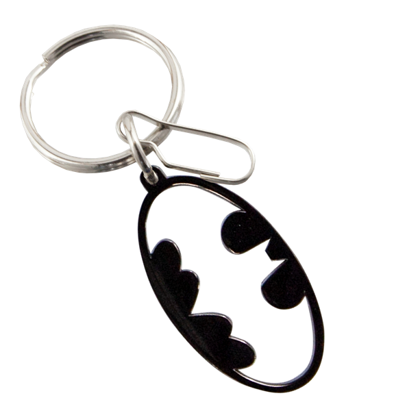Warner Bros. DC Batman Logo Black Nickel Key Chain