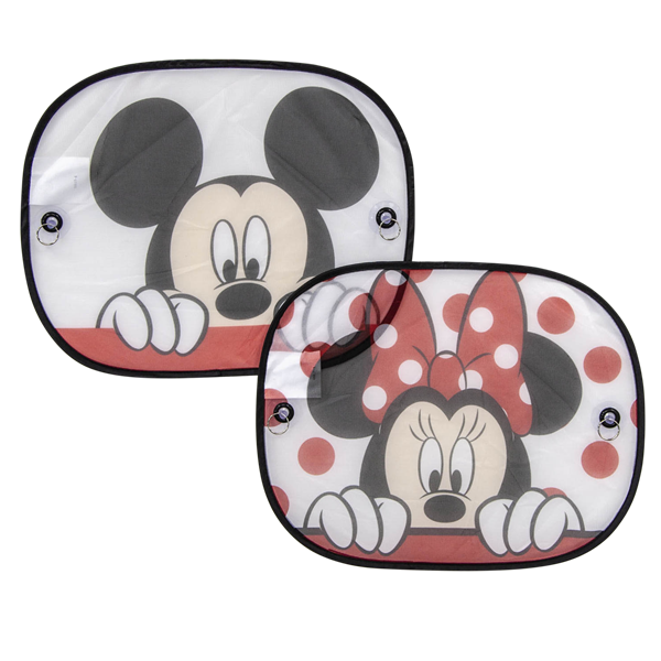 Disney Mickey & Minnie Mouse Peek-A-Boo 2 Piece Side Window Mesh Sunshade