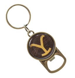 Yellowstone Logo Bronze Finish Bottle Opener Key Chain