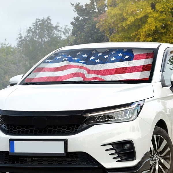 WeatherPro American Flag Accordion Sunshade