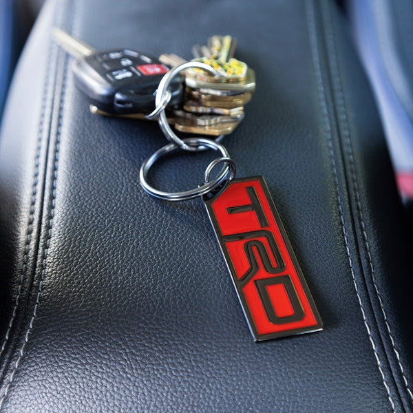 Toyota TRD Nickel Red and Black Enamel Key Chain