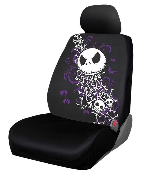 Plasticolor Nightmare Before Christmas Jack Car Floor Mats – 4-Piece Set, Front & Rear, Black Rubber
