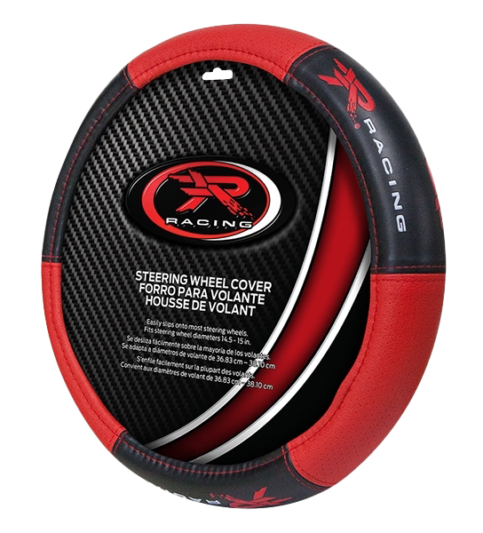 R Racing Red Sport Steering Wheel Cover