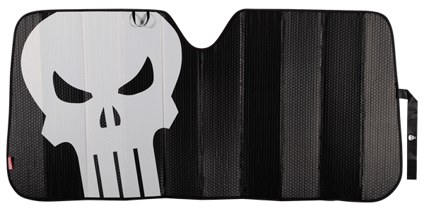 Marvel Punisher Black Matte Accordion Sunshade
