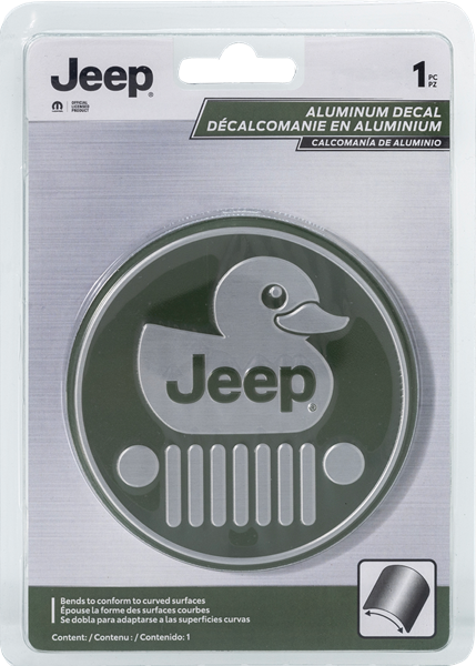 Jeep Ducked Aluminum Decal