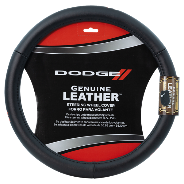 Dodge// Genuine Leather Steering Wheel Cover