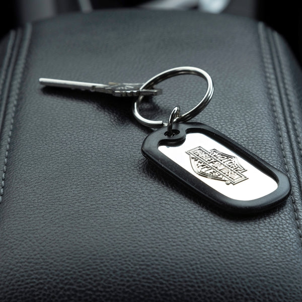Harley-Davidson Rubber Tag Bar & Shield Key Chain