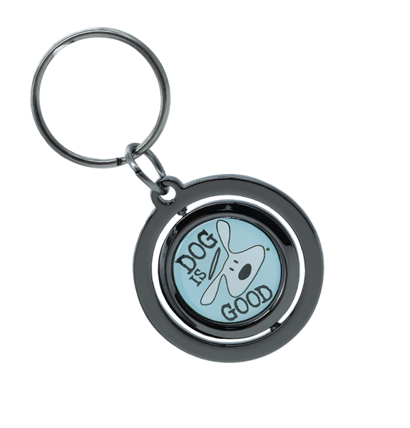 Dog Is Good Spinner Key Chain
