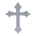 Cross Silver Bling Decal
