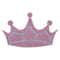 Crown Silver/Pink Full Bling Decal