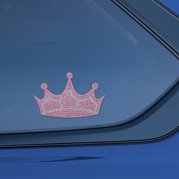 Crown Silver/Pink Full Bling Decal