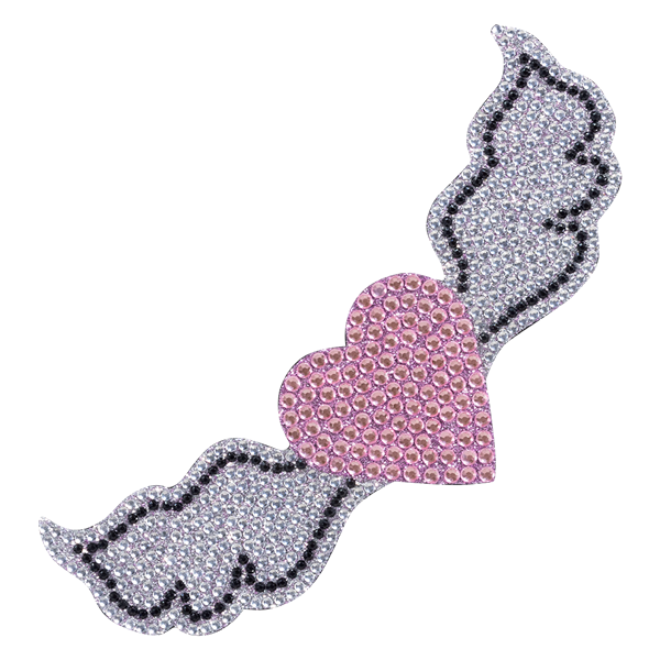 Heart Silver Full Bling Decal