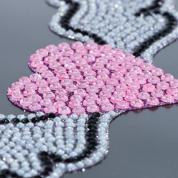 Heart Silver Full Bling Decal