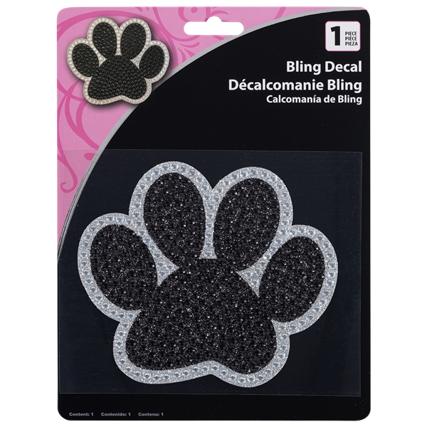 Paw Silver Full Bling Decal
