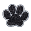 Paw Silver Full Bling Decal