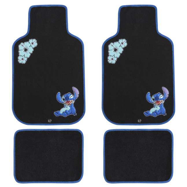Disney Stitch Hibiscus 4 Piece Carpet Floor Mat Set
