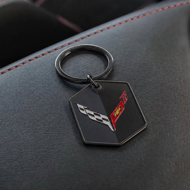 Corvette Enamel Key Chain