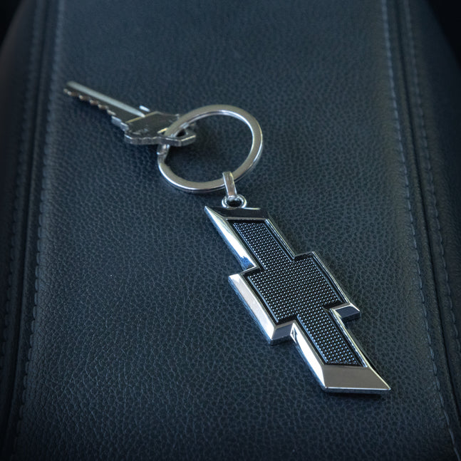 Chevrolet Black Bow Tie Logo Key Chain