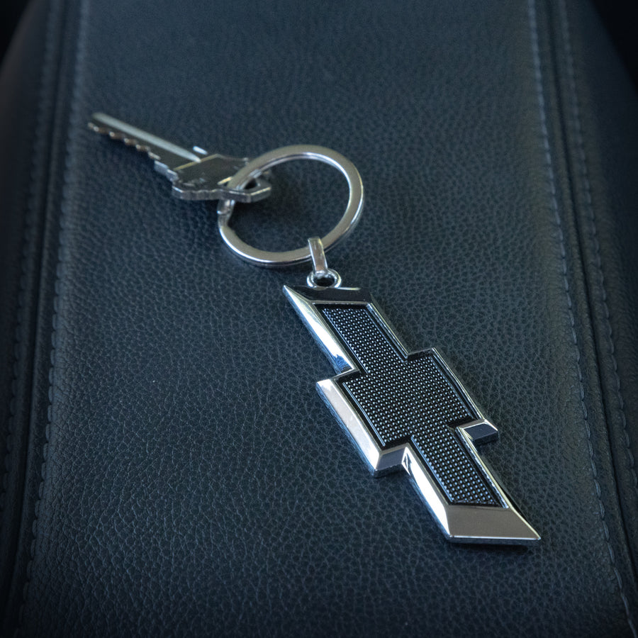 Chevrolet Black Bow Tie Logo Key Chain