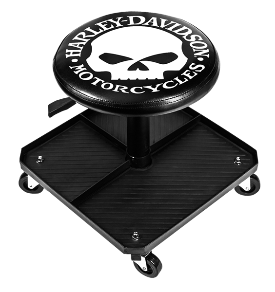 Harley-Davidson Skull Pneumatic Shop Stool: Harley-Davidson Car Accessories  - Officially Licensed Car Accessories
